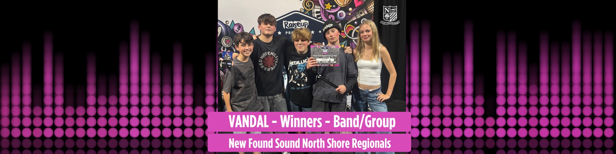 NC band vandal - new found sound winners