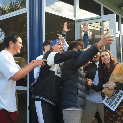 prime minister jacinda ardern visits