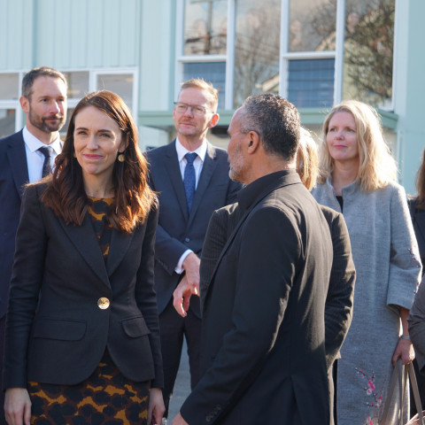 prime minister jacinda ardern visits