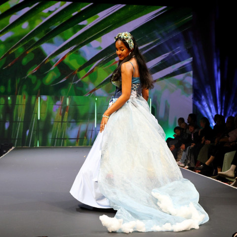 "Calmness in Land and Sea" - Designer:  Model:  Saranya Adikara