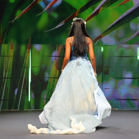 "Calmness in Land and Sea" - Designer:  Model:  Saranya Adikara