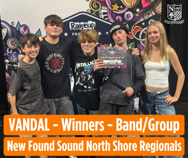 NC band vandal - new found sound winners